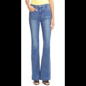 LOFT Wide Leg Denim Trousers